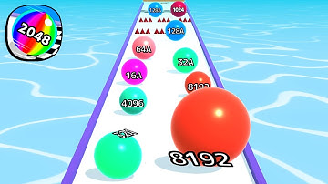 Ball Run 2048 - All Levels Gameplay Android, iOS ( Levels 4340 )