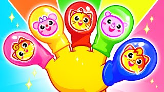 Finger Balloons Family for Kids | Funny Songs For Baby \& Nursery Rhymes by Toddler Zoo