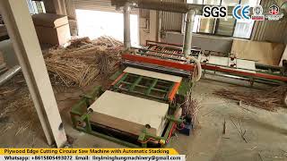 Producción de madera contrachapada - máquina cortadora automática de bordes de madera contrachapada