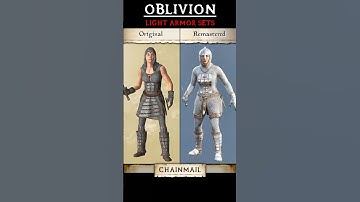 Oblivion Remastered - Light Armor Comparison #oblivionremastered #armor #oblivion #tesiv #shorts
