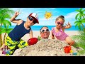 Matteo and gabriella have fun with deedee at the beach  funny story for kids