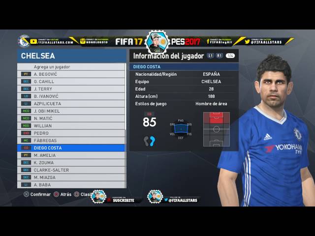 London FC (Chelsea) PES 2017 Stats