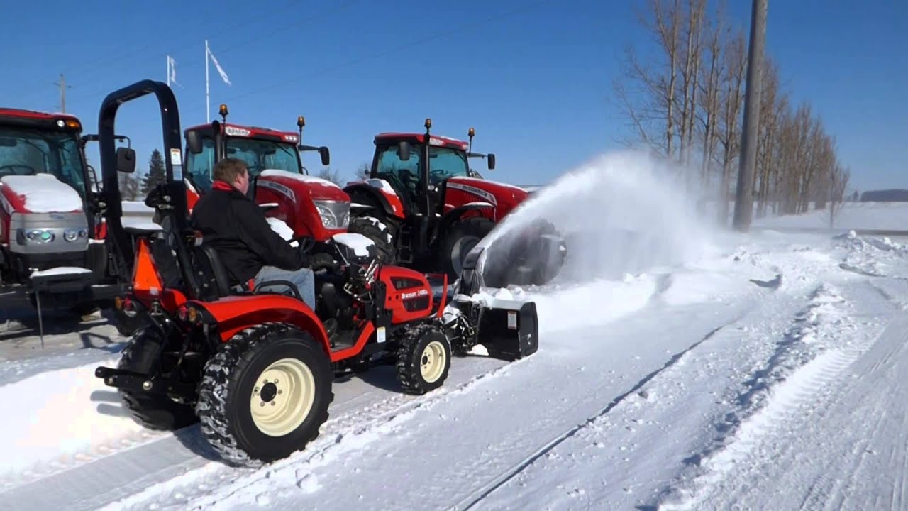 Branson 2400 with front snow blower YouTube