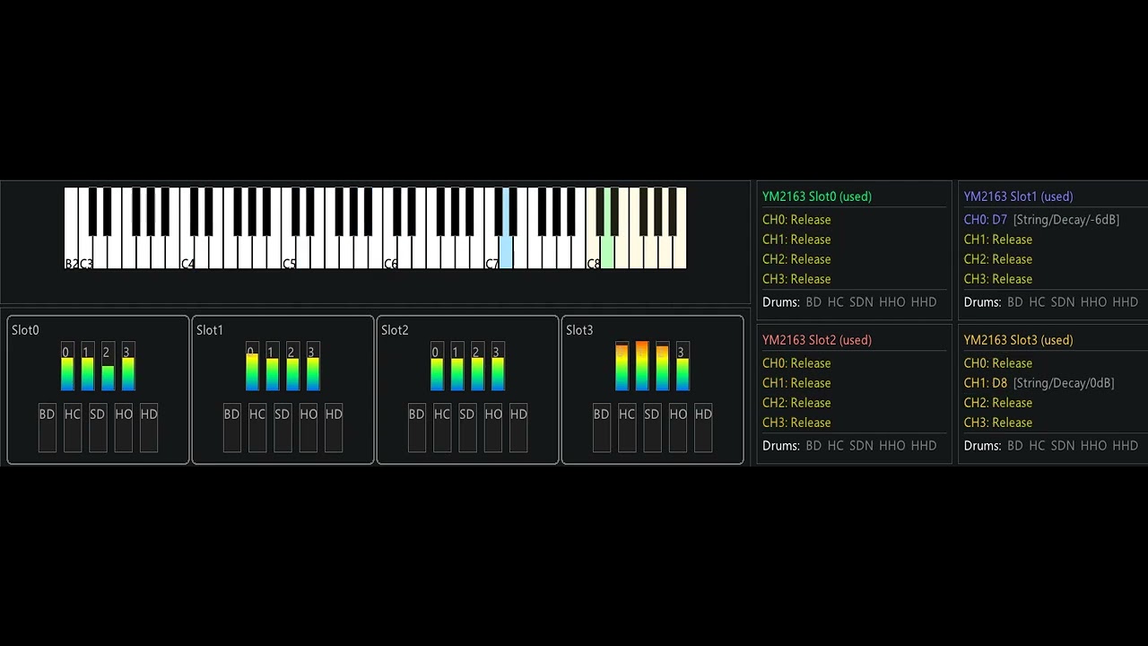 La Campanella / Liszt - Quad YM2163 MIDI Player