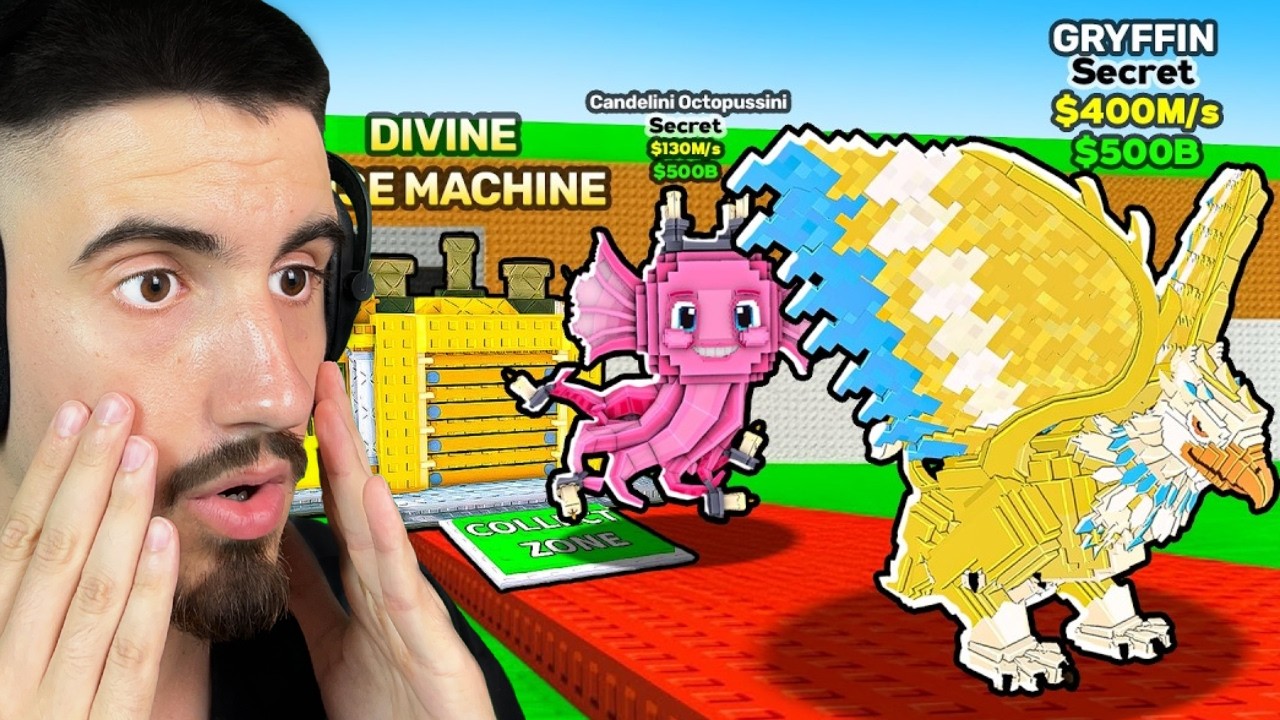 NEW DIVINE FUSE MACHINE + НАЙ-ГОЛЕМИЯТ ADMIN ABUSE В STEAL A BRAINROT!