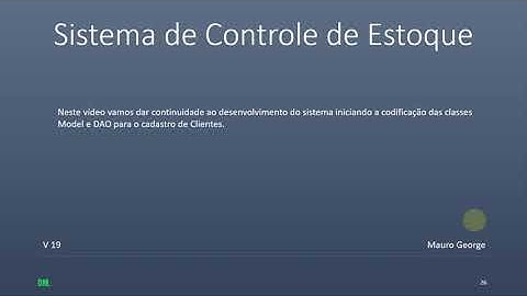 Controle de Estoque para iniciantes #19 C# e SQL Server - Clientes Model e DAO | Mauro George