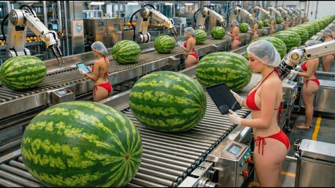 Inside a Watermelon Dessert Factory | Step-by-Step Manufacturing
