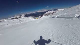 AT - Kitzsteinhorn - Ski "Gletscherjet 4" ►► "Sonnenkarbahn I" POV jízda/ride