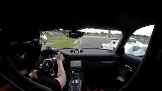 Porsche 991 GT3 near crash into Lotus at Nürburgring GP (Onboard, 09.08.2016)