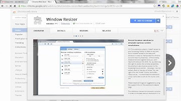 Chrome Window Resizer Extension
