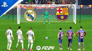 FC 24 | Real Madrid VS FC Barcelona | Ronaldo VS Messi | El Clasico | Penalty Shootout | PS4 | HD