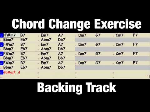 Jazz 練習用【F#m7-B7 | Em7-A7 | Dm7-G7 | Cm7-F7 | B♭m7-E♭7 | A♭m7-D♭7】chord change　backing track