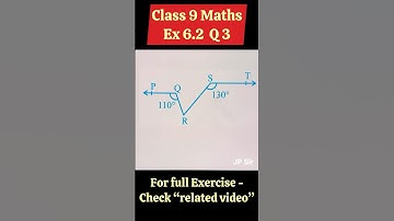 Class 9 Maths Exercise 6.2 Question 3 NCERT | CBSE Lines and Angles JP Sir | YT Shorts