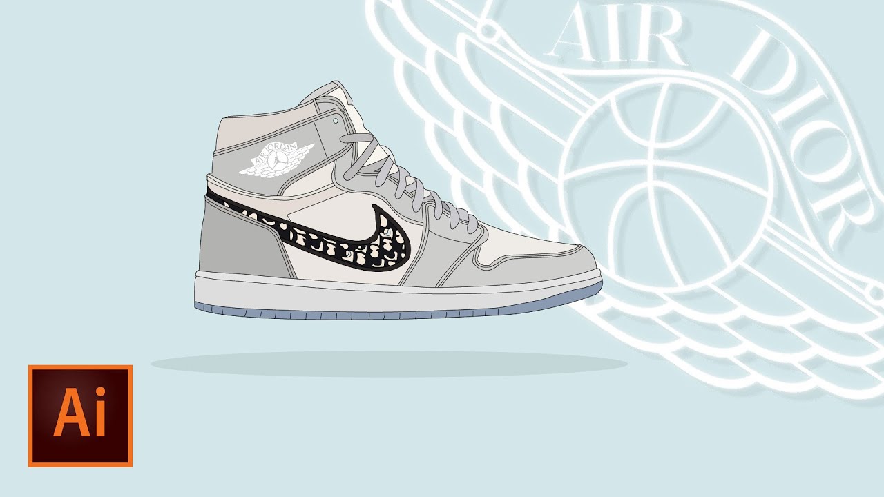 dior jordan 1 drawing