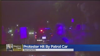 Sacramento Sheriff Releases Dash Cam Video Of Protester Struck By Deputy's Vehicle