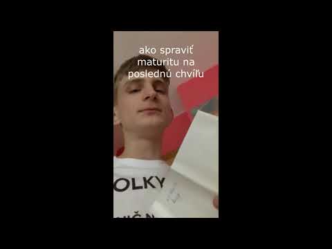 jak na maturitu