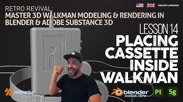 Lesson 14: Placing Cassette Inside Walkman – Walkman 3D Course (Blender & Substance)