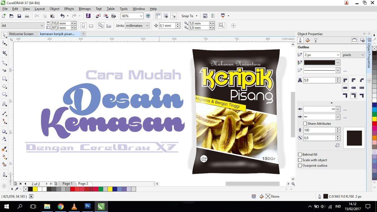 Tutorial Membuat Desain  Kemasan  Snack Makanan  Ringan  