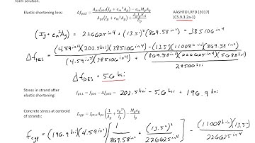 Prestressed Concrete Design - 11 - Example 2 - Prestress Loss Estimation w/ AASHTO and PCI Handbook