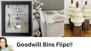 Goodwill Bins Thrift Flips | Salvaged Wood DIY | Farmhouse Home Decor Flips | Spring 2024 Decor