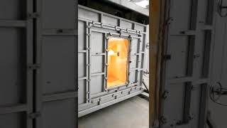 Fire rated  glass testing in factory