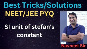 Unit of Stefan’s constant is  || si unit of stefan