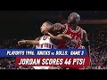 Throwback Playoffs 1996. Knicks vs Bulls Game 3 Full Highlights, Jordan 46 pts, Starks 30 pts