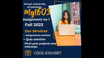 mgt603 Assignment no 1 solution 2023 MGT603  assignment no 1 fall 2023