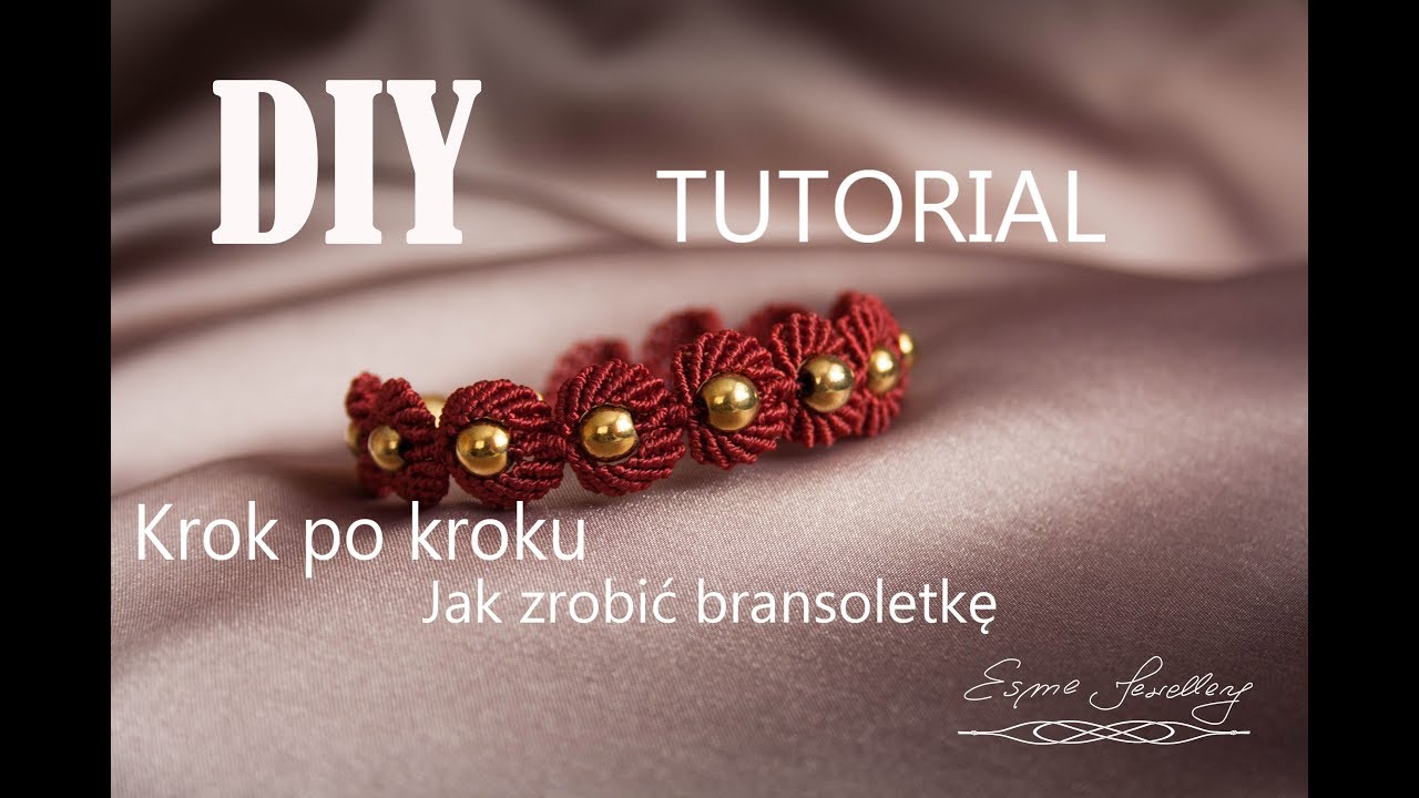 Bransoletka makramowa tutorial / Prosta makrama / Macrame bracelet tutorial DIY / Easy macrame DIY