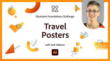 Travel Poster with Leading Lines | Illustrator Foundations Challenge