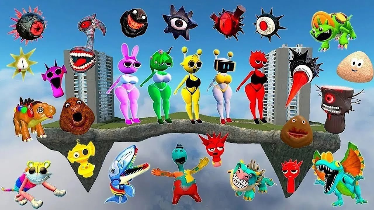 SPARTAN KICKING INCREDIBOX MISS SPRUNKI MR SUN FUN COMPUTER POPPY PLAYTIME 4 in Gmod !