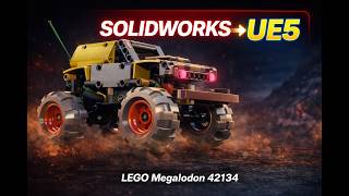 From SolidWorks to Unreal Engine 5  LEGO 42118 Grave Digger