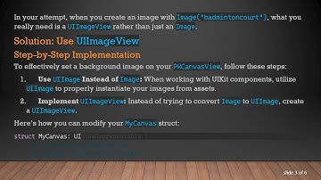 How to Add a Background Image for a PKCanvasView Using PencilKit in SwiftUI