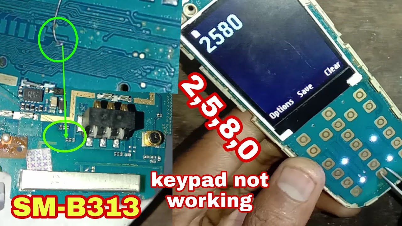 Samsung b313e 2580 keypad jumper