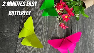 Quick & Easy Paper Butterfly Craft in Just 2 Minutes! #papercraft #easycraft