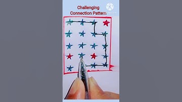 Challenging Connection Pattern #connect same colour stars with one line #challenge #ytshorts