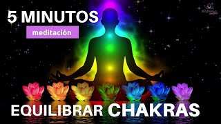 ❤Meditación CORTA para ACTIVAR los 7 CHAKRAS ✨ con Afirmaciones Poderosas| Meditacion Express