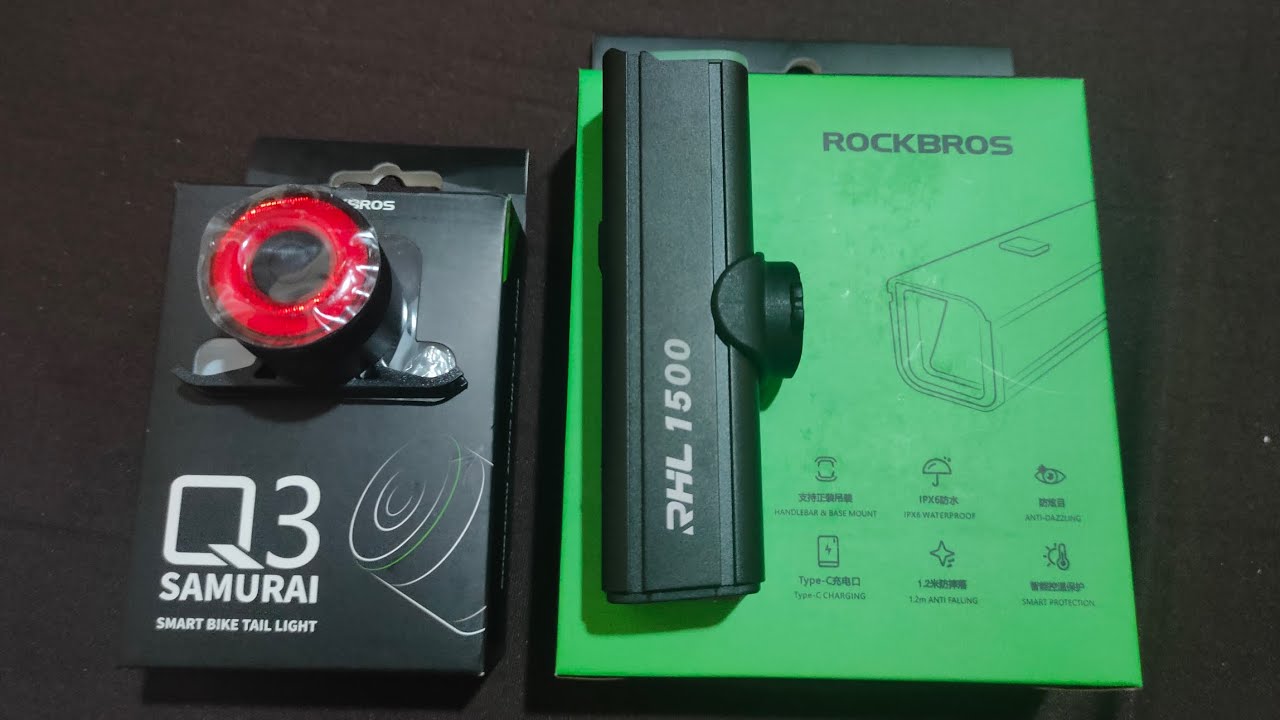 rockbros-rhl-1500-front-light-and-q3-samurai-bike-tail-light-youtube