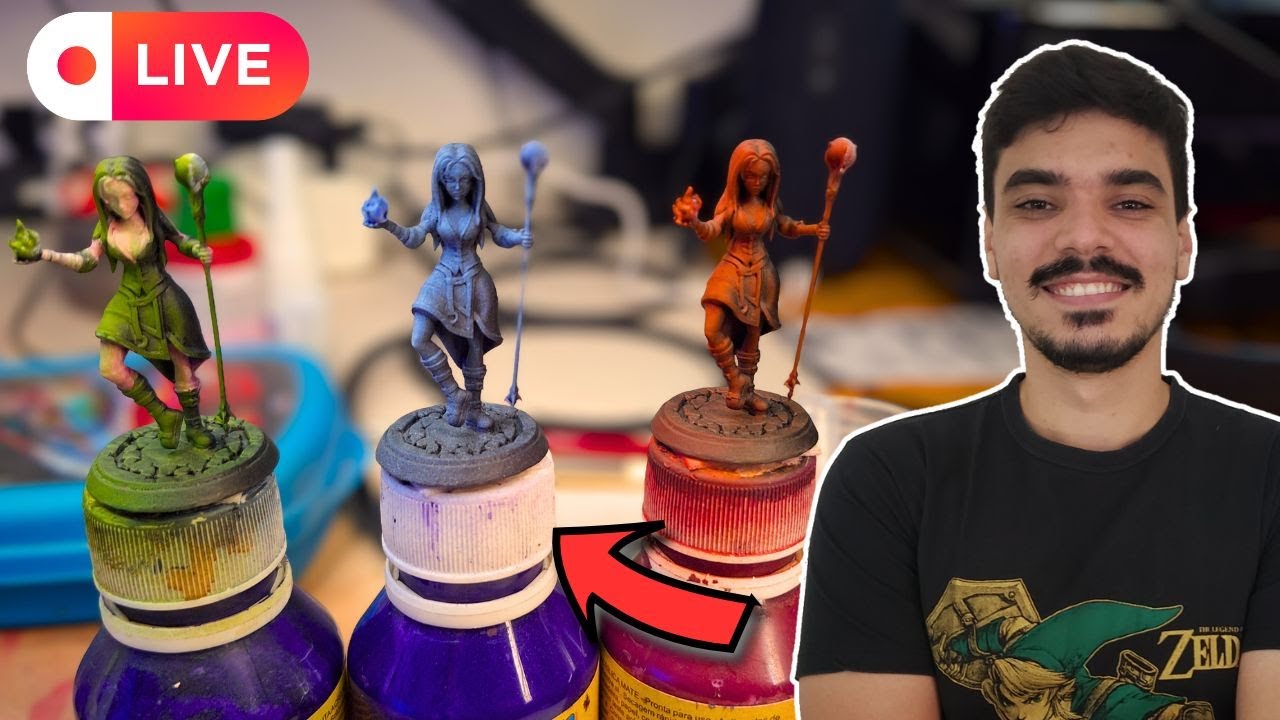 Pintando Miniatura de RPG Ao Vivo!! - Bruxa/Maga