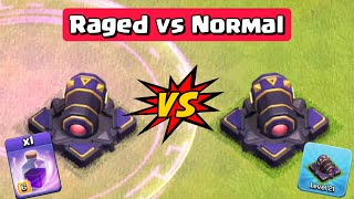 Raged Defense vs Normal Defense - Clash of Clans