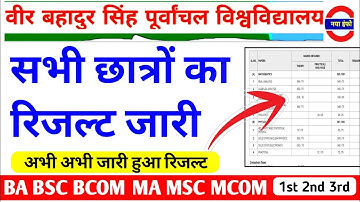 VBSPU रिजल्ट घोषित 📱|Vbspu News Today|Vbspu Result 2022|Vbspu Ba Bsc Ma Result 2022|Vbspu Exam News