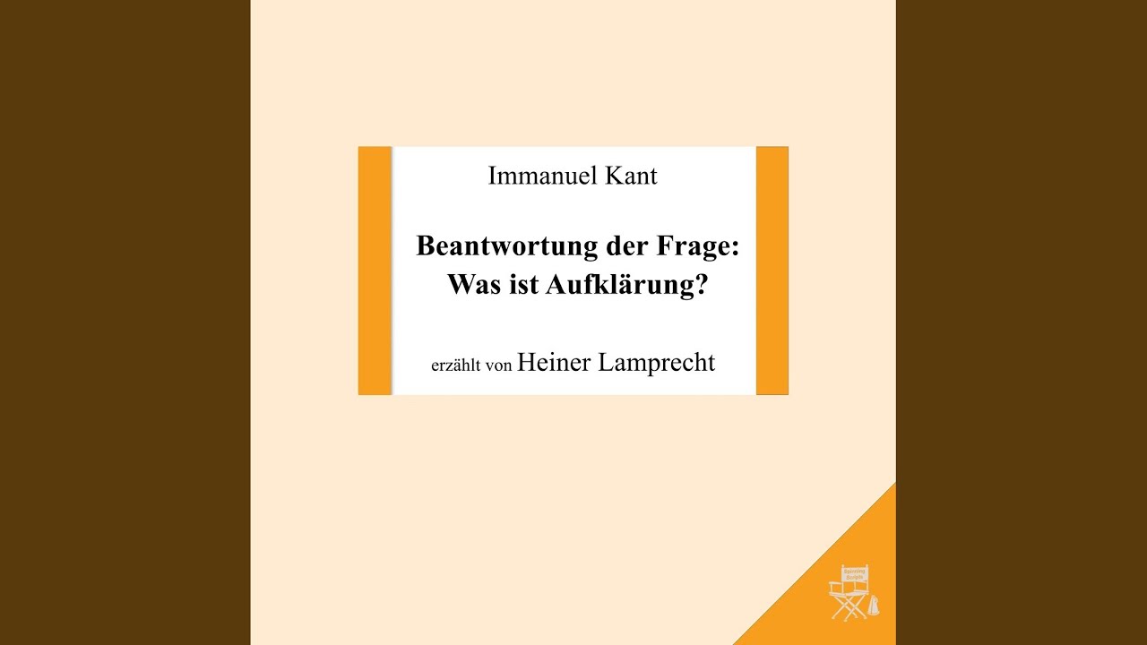 (PDF) Immanuel Kant, Beantwortung der Frage: Was …