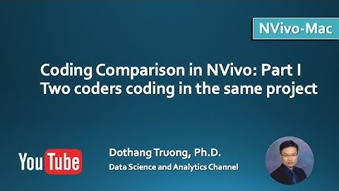 NVivo R1 (Mac) - Coding comparison Part I: Two coders coding in same project