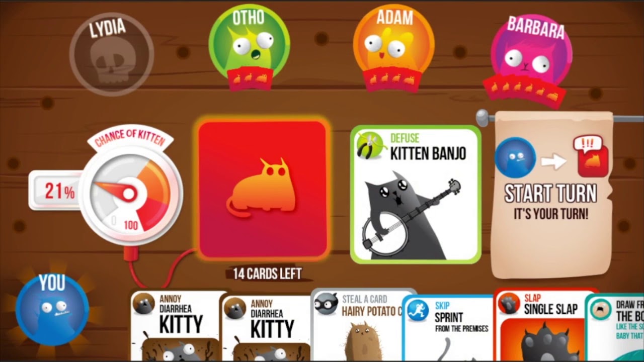 Стратегии для Android, которые надо попробовать. Exploding Kittens — игра с котятами. Фото.