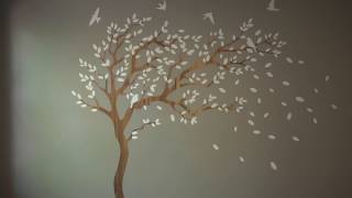 Breezy Tree Decal with Birds
