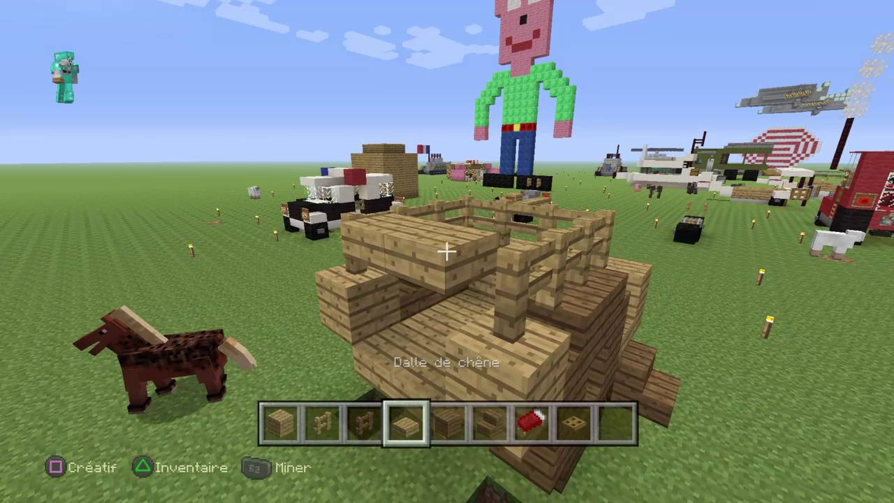 Tuto comment construire une grosse charette \Minecraft - YouTube