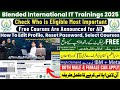 Blended International IT Trainings 2025 | PM Free IT Courses Online Apply | Make Money Online