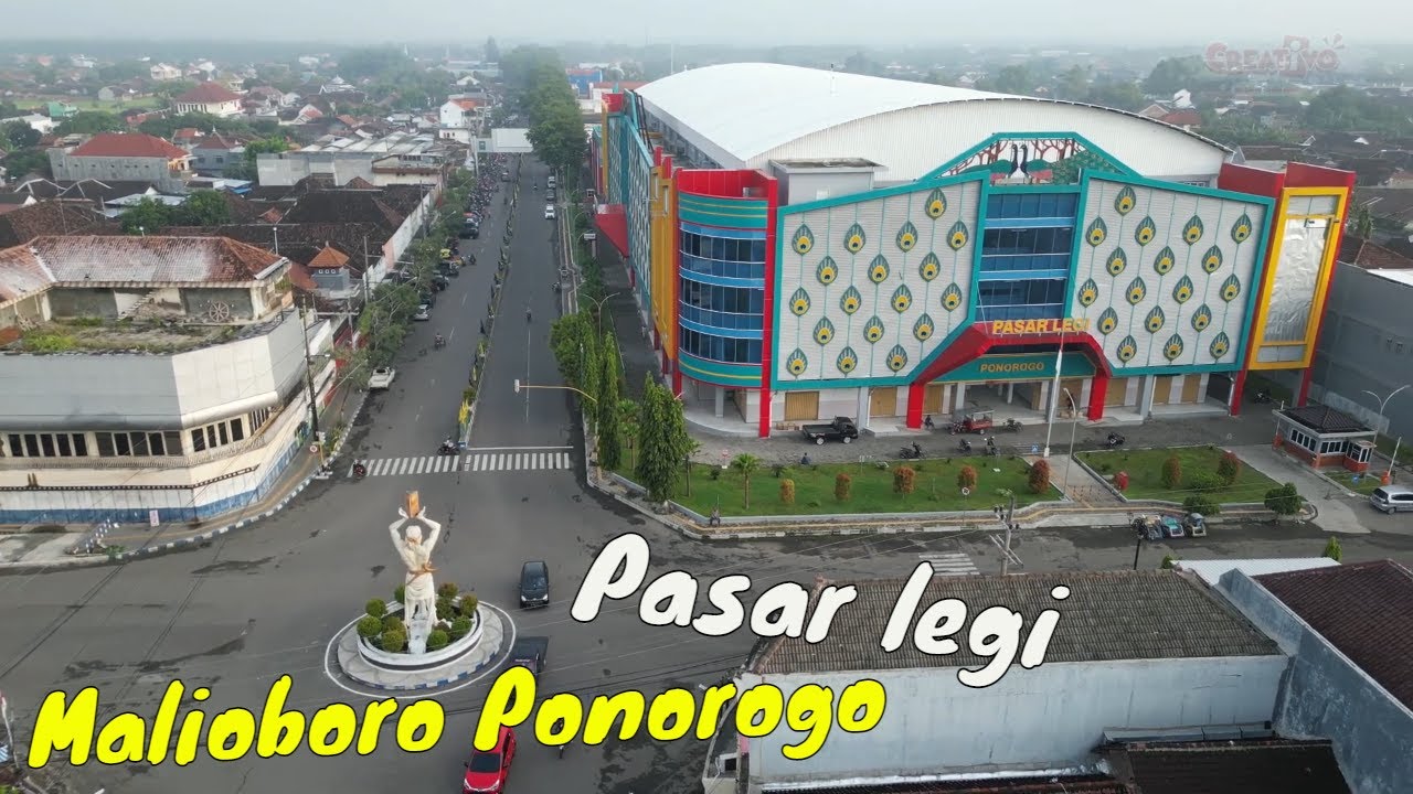 Keindahan Malioboro Ponorogo Pasar Legi dari Udara Terbaru Video Drone