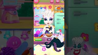 Talking Angela Transforms Into Ursula! 💜🐱 #cosplay #mytalkingangela2 #villain #gaming