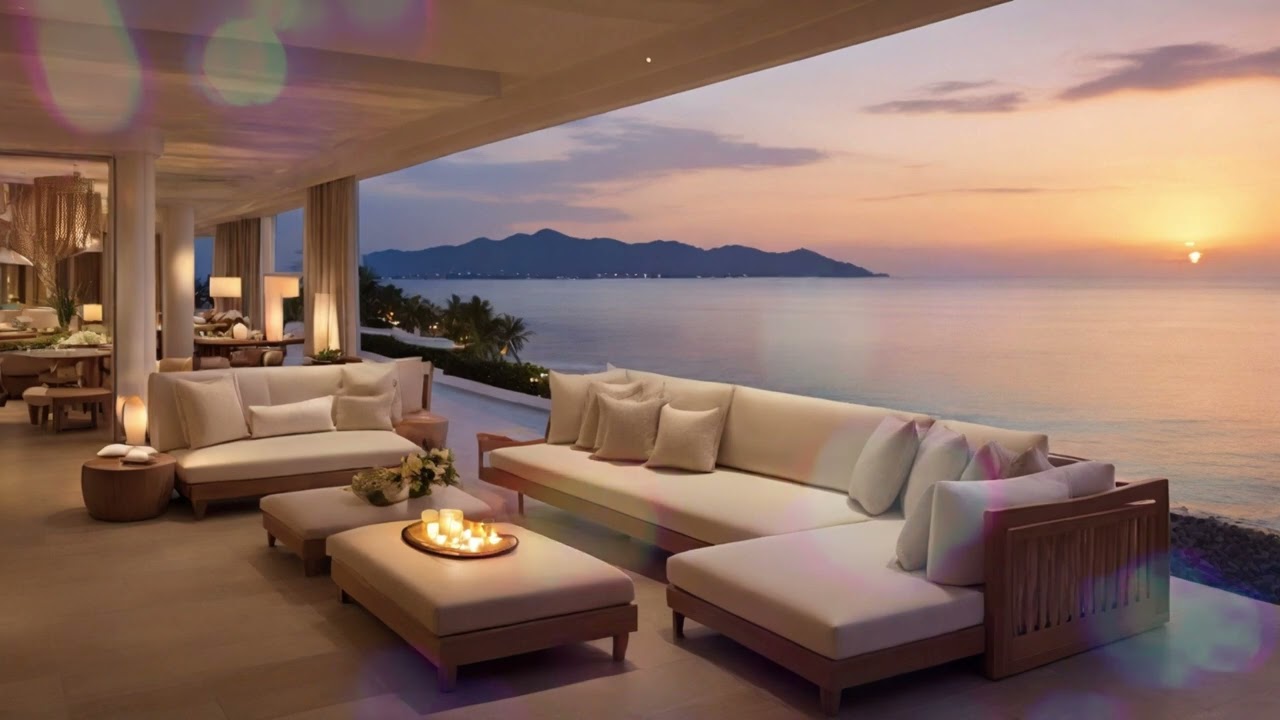 Soothing Fusion Jazz for Relaxation 🌇 Sunset Hotel Terrace, Relaxing Jazz Music for Stress Relief🍹